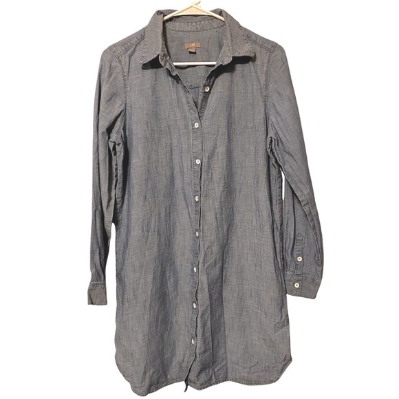 J Jill Chambray Button Down Shirt Dress‎ Size Small - Picture 1 of 8